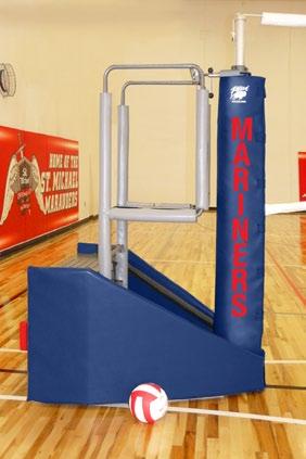 The unique 42" to 96" infinite height adjustment allows competition power volleyball and PE