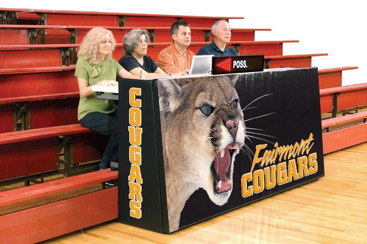 Our Sports Boosters donated the money to purchase a Bison Sport Pride scorers table and they