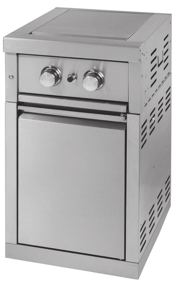 Platinum II BBQ Series BQ1026 - Dual Burner Module FEATURES Premium #304 grade stainless steel cabinet with twin stove hob cook top Create mouth-watering sauces, soups and side dishes while you BBQ