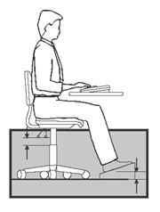 Set - up Guidelines Desk Computer Armrests For most keyboard activities, chairs should not have armrests. Refer to: AS 4438-1997.
