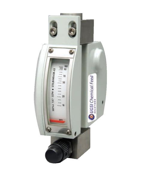 An optional FM-approved hazardous location 4-20mA transmitter provides remote indication of flow rate.