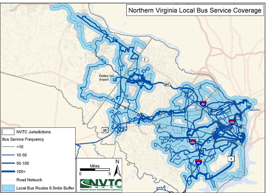 NOVA s Bus Network Covers the Region Percent of Transit Riders Who Take Bus Jurisdiction