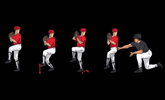 08 Balance Drill Drill can be run anywhere on the field. You need a pitcher and either a catcher or net for him to throw to. Helps pitcher develop good balance. Holding leg up. Down-up variation.