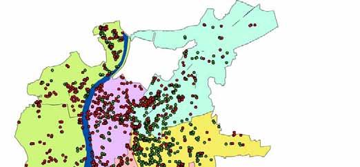 Urban Poor settlements and BRTS Ahmedabad Location of Slums and chawls