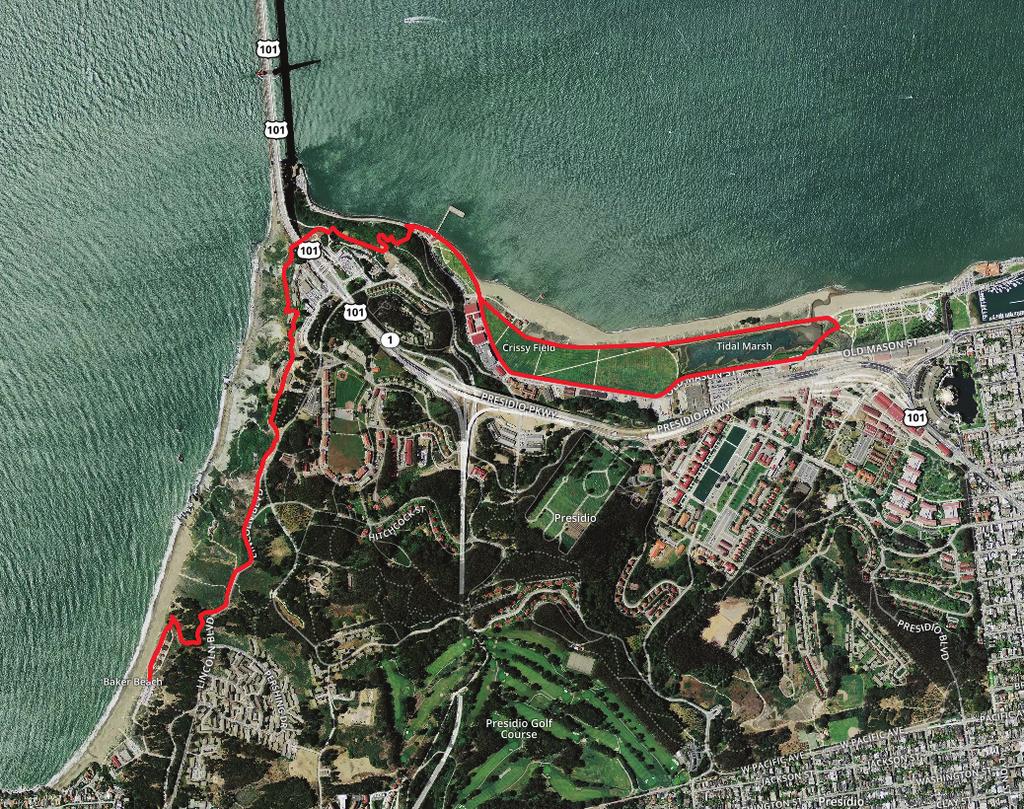 COURSE MAP Start/Finish - CRISSY FIELD NO PA R K I N G FESTIVAL SPECTATOR DROP BAG C CREW SHUTTLE 1 START 2 FINISH LEGEND MILE # AID HYDRATION C CREW MILEAGE RESTROOM PAC E R SPECTATOR PACER