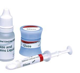 IPS InLine System Glaze and Stains Liquid and Stains Liquid 593353 602384 1 x 10 g 602385 Restorations with a true-to-nature gloss can be realized with the easy-to-handle in combination with the and