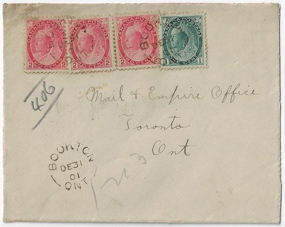 A nice Victoria county cover with a Post Office in operation only 17 years. $40.