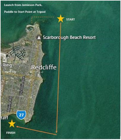 Long Course OC1/2 16km Launch from Jameson Park, Scarborough. Paddle to Tripod Start Line.