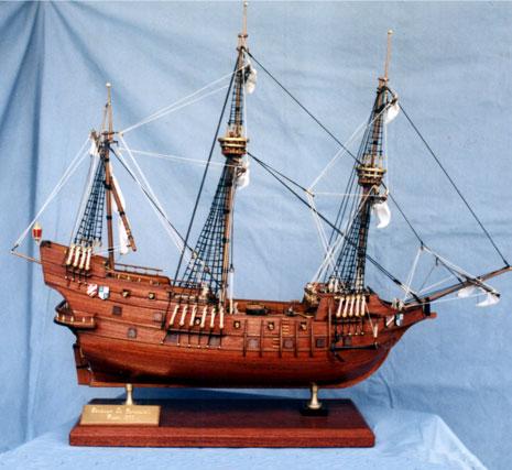 Jim took a break from building the Solano during the winter of 2001 to finish this tall ship for his daughter s wedding.
