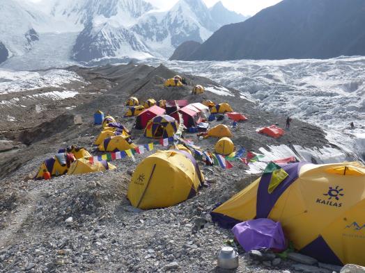 BASE CAMP The time spent at base camp is important both for acclimatisation and preparations.