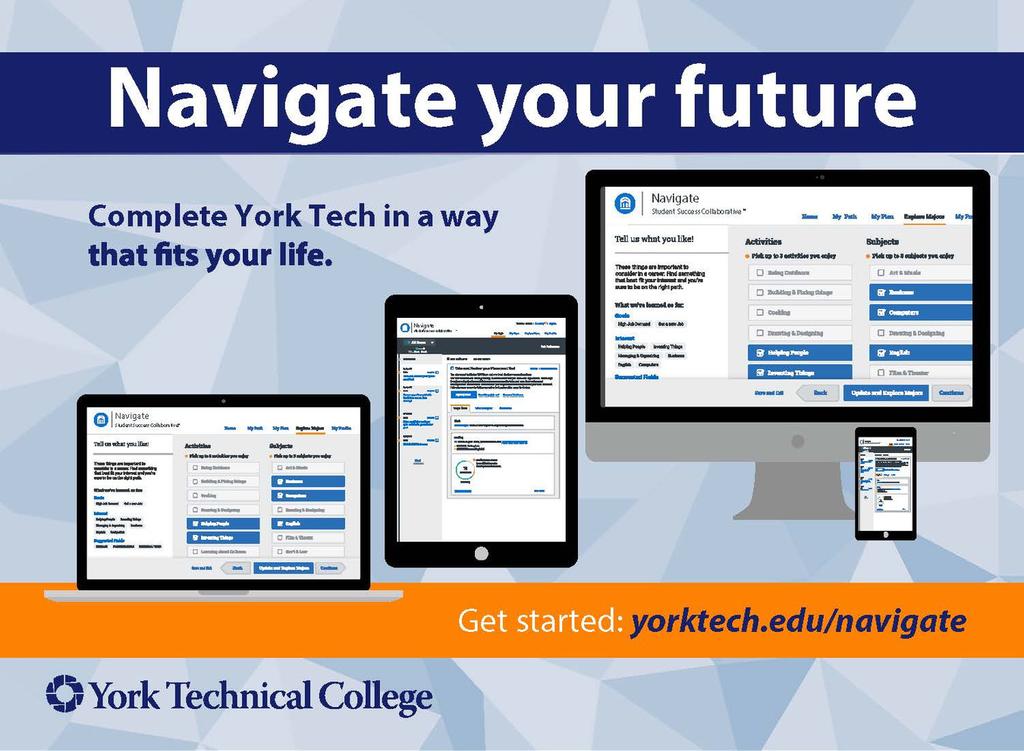 Select courses that fit your schedule and preferences.