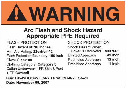 Arc-Flash Warning Sign