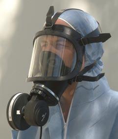 Wearig safety goggles or spectacles which are ot compatible with the disposable respirator or a half-mask. Icompatible goggles will prevet a adequate seal beig achieved.