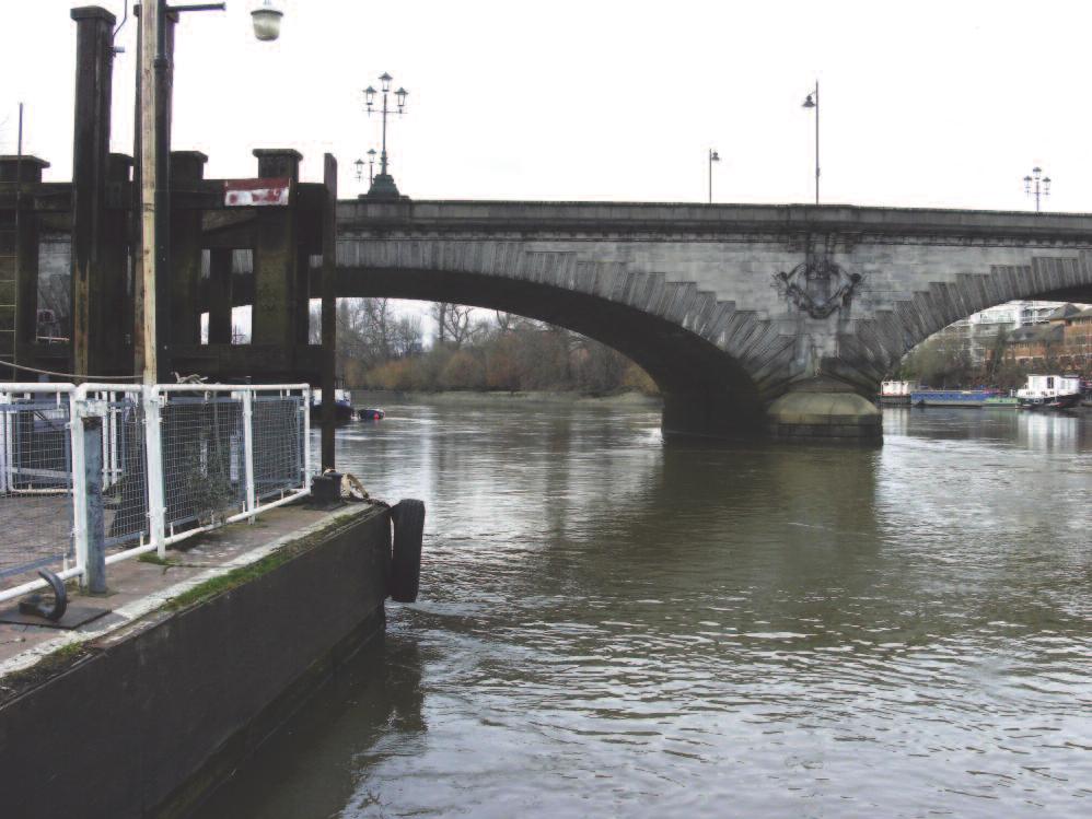 2.7 The River above Kew Rail Bridge When the Surrey Arch of Kew Rail Bridge is unnavigeable due to low water conditions, crews should consider turning before the restricted zone and going downriver