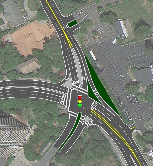 signal. Alternative 2 would thus increase roadway capacity north of Phipps Boulevard and improve pedestrian safety for those crossing Wieuca Road.