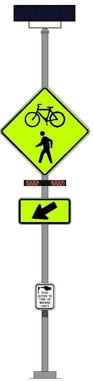 If there are two approach lanes in a single direction, then install advance yield lines and Yield Here To Pedestrians (R1-5) signs.
