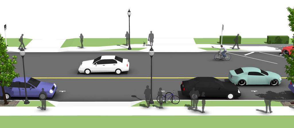 While a 3 foot wide through zone may accommodate a single person walking, it is inadequate for two people to walk side-by-side or comfortably pass other users.