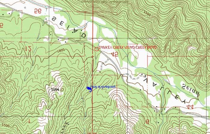 Site #14: Darkey Creek/Seiad Creek Road; Seiad Creek; Klamath River Ranking: #18 = Low-Priority Location: Road ID # 8D002. County Map #10. USGS Quad: Seiad Valley. T46N, R11W, Section 7. Milepost = 1.