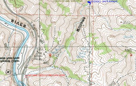 Site #34: Williams Creek/Klamathon Road; Klamath River Ranking: #5 = High-Priority Location: Road ID #8K003; County Map Sheet #9. USGS Quad: Hawkinsville. T46N, R6W, Section 8. Milepost = 0.