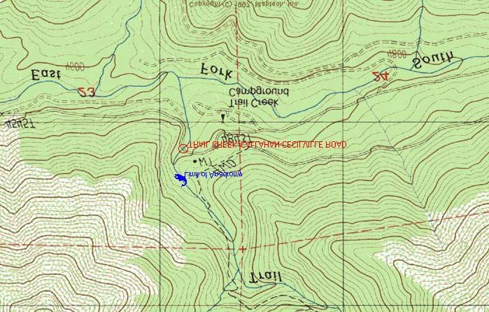 Site #4: Trail Creek/Callahan-Cecilville Road; South Fork Salmon River; Salmon River; Klamath River Ranking: #32 = Low-Priority Location: Road ID #1C02; County Map #3. USGS Quad: Deadman Peak.