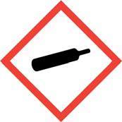 Gas under pressure (compressed gas) Covers hazards such as exploding if heated or cold hazard if gas is released.