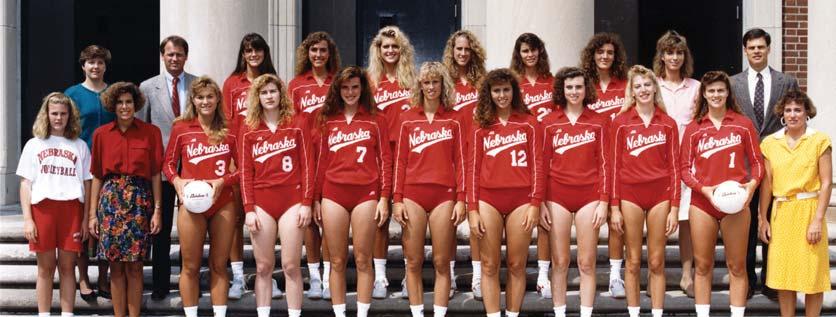 NEBRASKA VOLLEYBALL FIVE-TIME NATIONAL CHAMPIONS 1990 NCAA Semifinalists (32-3, 12-0 Big Eight) CoSIDA Academic All-American of the Year Janet Kruse All-Americans Janet Kruse, first team Val Novak,