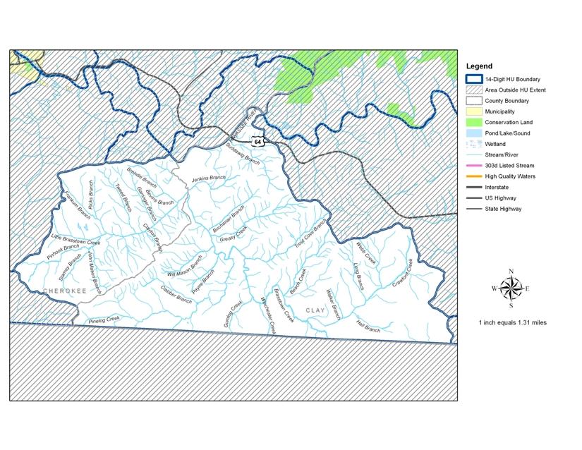 8 Brasstown Creek: 06020002090010 The Brasstown Creek watershed was a 2001 TLW and has long been a conservation priority of the Wildlife Resource Commission due to its important aquatic community.