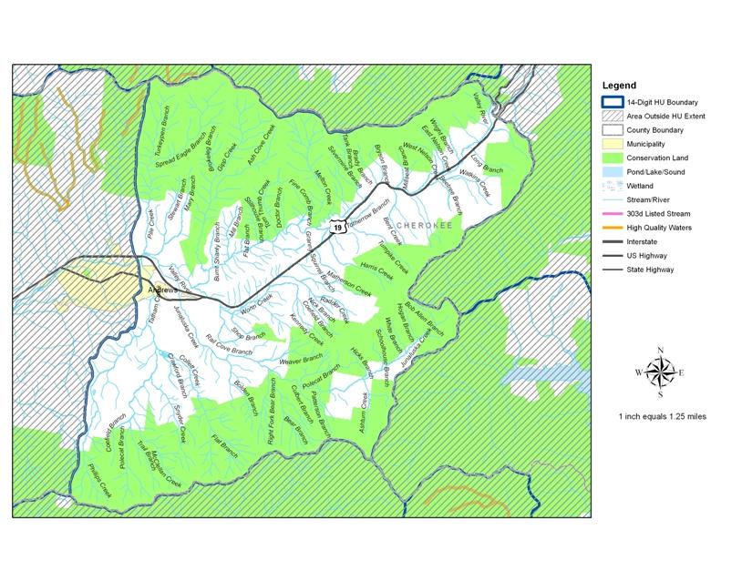 10 Valley River Watersheds: Upper (06020002100010), Middle (06020002100020), and Lower (06020002100030) All three of these watersheds were TLWs identified in 2001, and the Valley River watershed is a