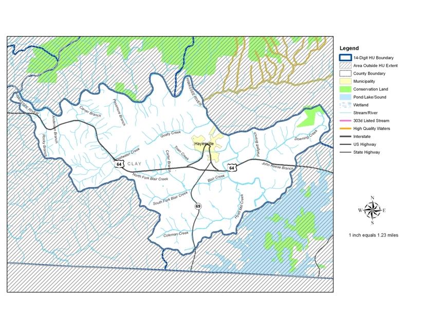 7 Discussion of Targeted Local Watersheds in Hiwassee River Basin This section provides a description and map of each watershed chosen as a Targeted Local Watershed (TLW) in 2008 and one watershed