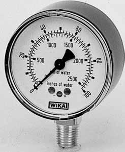 LOW PRESSURE GAUGES Mechanical Pressure > Low Pressure Gauges > 611.