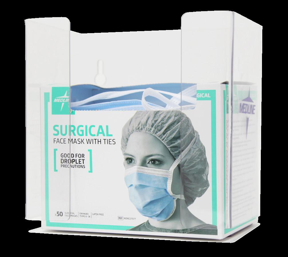 46 Surgical Face Mask Cellulose Inner, Spunbond Polypropylene Outer Facing Blue Ties NON27385 24.