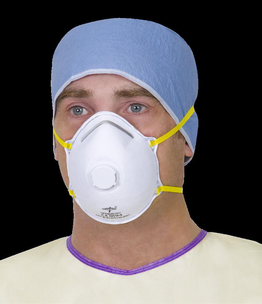 045 FFP3 FFP3 Respirator Mask Cone-Style Polypropylene and Polyester Inner and Outer Facings Dual Elastic Headbands Total