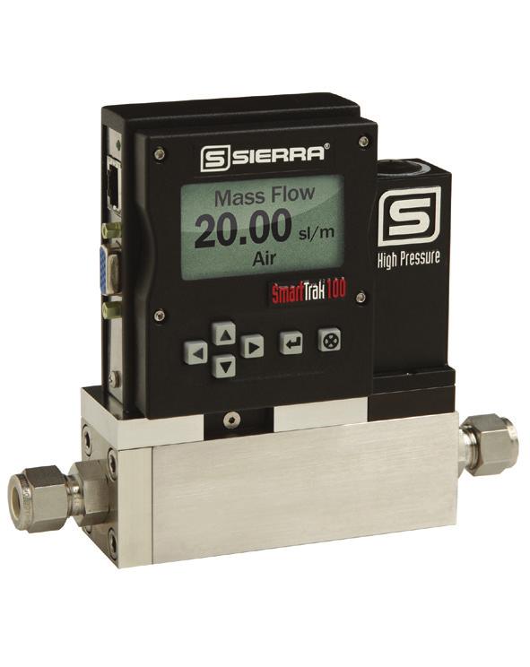 Ultra-High Pressure Digital Gas Mass Flow Meters & Controllers FEATURES n Ideal for pilot plants, hydrogenation reactors, and autoclave processes n Measure and control gas mass flow rates over an
