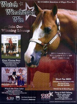 shipping. Closing Date of Season - 6/15 Sire: The Ultimate Fancy. Dam: Red Satin Sundance. 2001 AQHA/APHA Superior Western Pleasure Stallion.