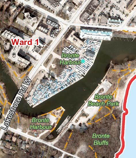 Figure 4: Plan 44, 1868. Red circle indicates approximate future location of Metro Marine building. Figure 5: Aerial view, 2013.