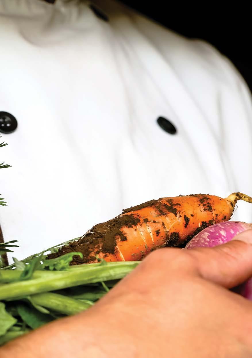 Gourmet farm-to-table cuisine We are passionate about the food we serve. Our head chef, a Le Cordon Bleu graduate, only uses local and organic ingredients.