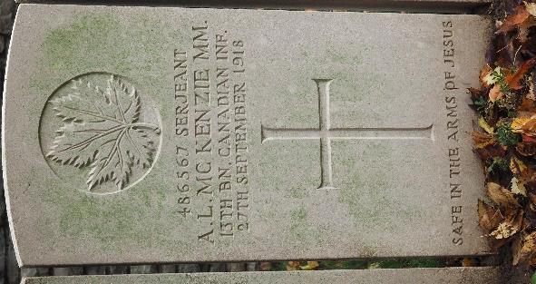 Sandy McKenzie was among the first to be buried there. His stone is along the back wall of the cemetery (Ref I.A.