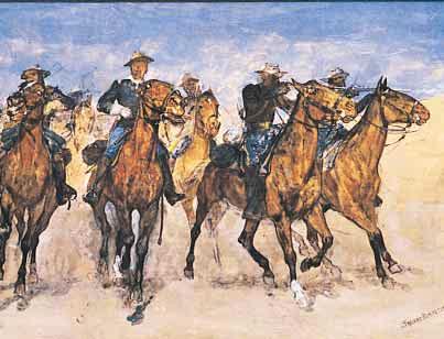 Several African American cavalry regiments served in the western U.S. Army. American Indians nicknamed these African American troops, who were known for their courage and discipline, buffalo soldiers.