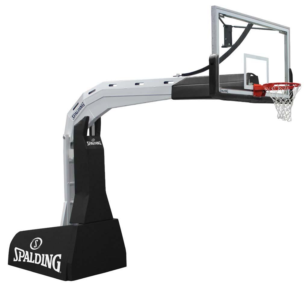 safety lock and telescopic adjustment tube Stability lock helps decrease sway Hidden cable channel on the boom helps give a cleaner appearance during play Arena Renegade SuperGlass ProSB Backboard