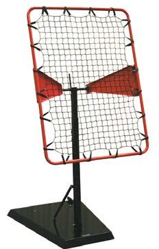 Transports easily on built-in smooth rolling casters 411-621 McCall s Rebounder WHEELED BOUNCE BACK Net frame angles up or down for all