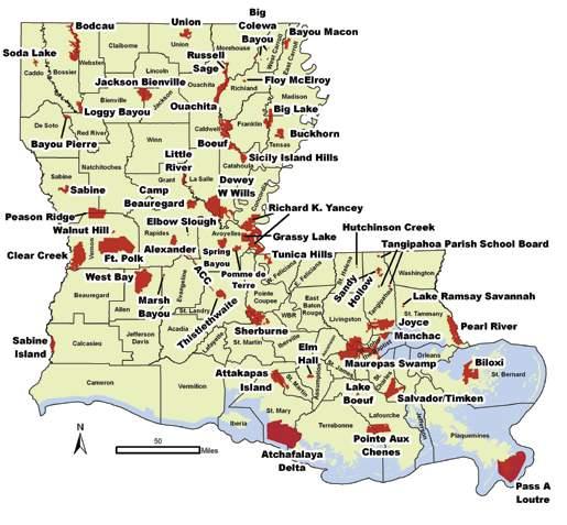 WMA Schedules WMA Map 2014-2015 Individual WMA Hunting Schedules Acadiana Conservation Corridor Owner: LDWF (2,285 acres, Opelousas Office) No motorized vehicles allowed and no access via I-49