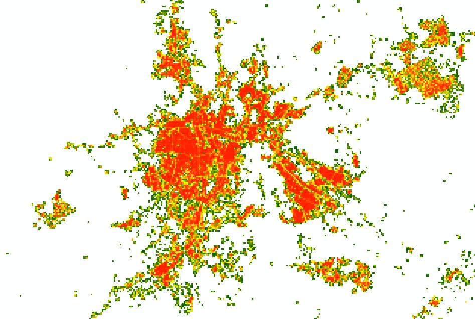Methods By converting the urban cover into cells and apply a specific developed tool on GIS to calculate the correlation between each cell and its surrounded cells.