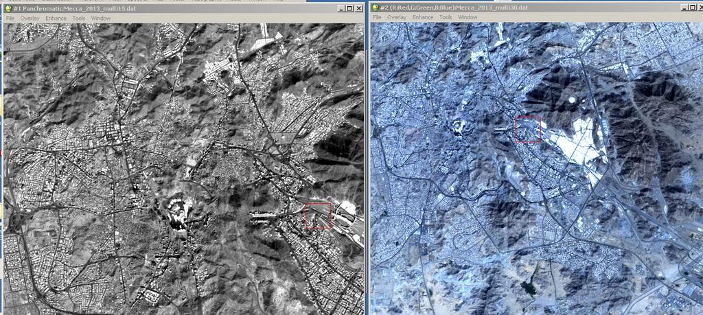 B) Pan-sharpening Satellite Images This technique to increase image quality.