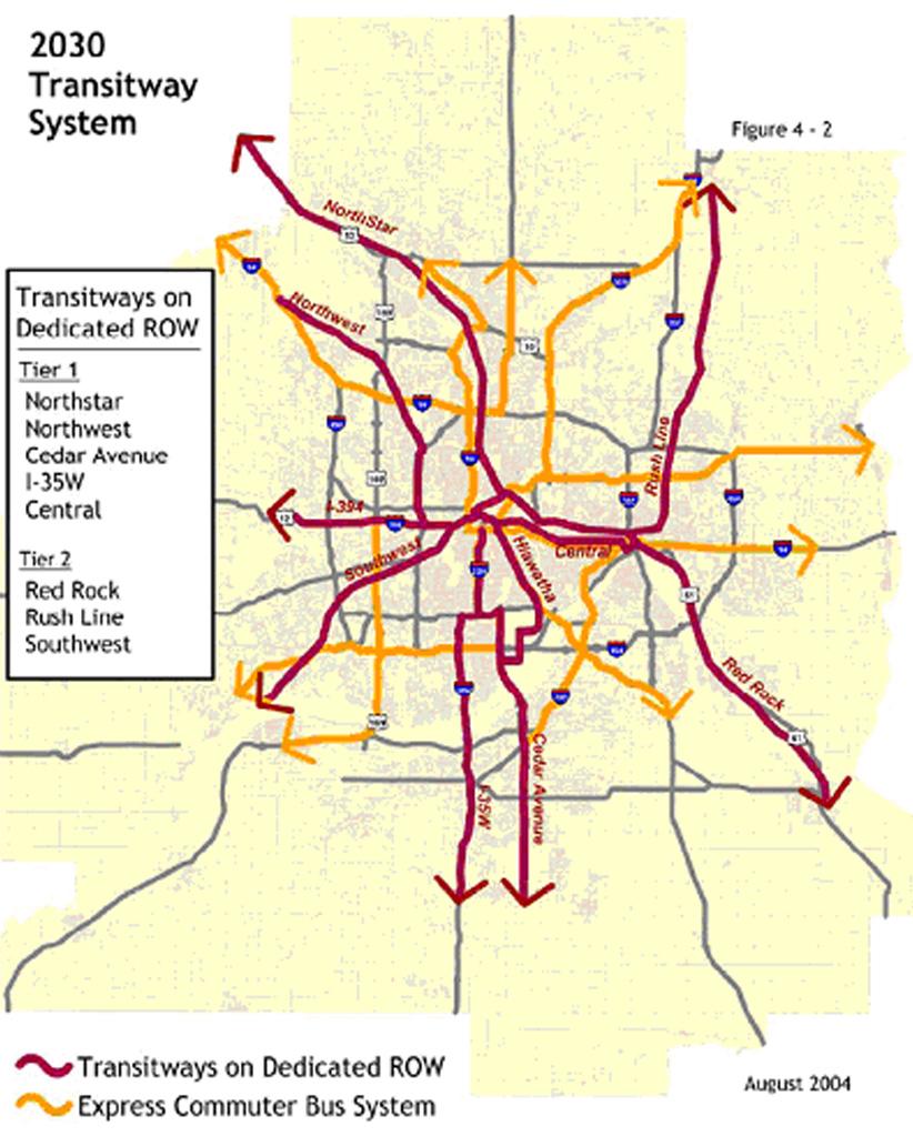 Programmed or Planned Improvements Cedar Avenue Corridor Transitway Programmed improvements along Cedar Avenue include the implementation of shoulder-running Bus Rapid Transit (BRT) between 138th