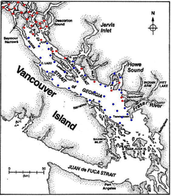 Health Assessment of Juvenile Salmon in the Strait of Georgia Freshwater and marinesurveys completed during smolt out migration period: 2010 3 cruises, 2011 2 cruises.