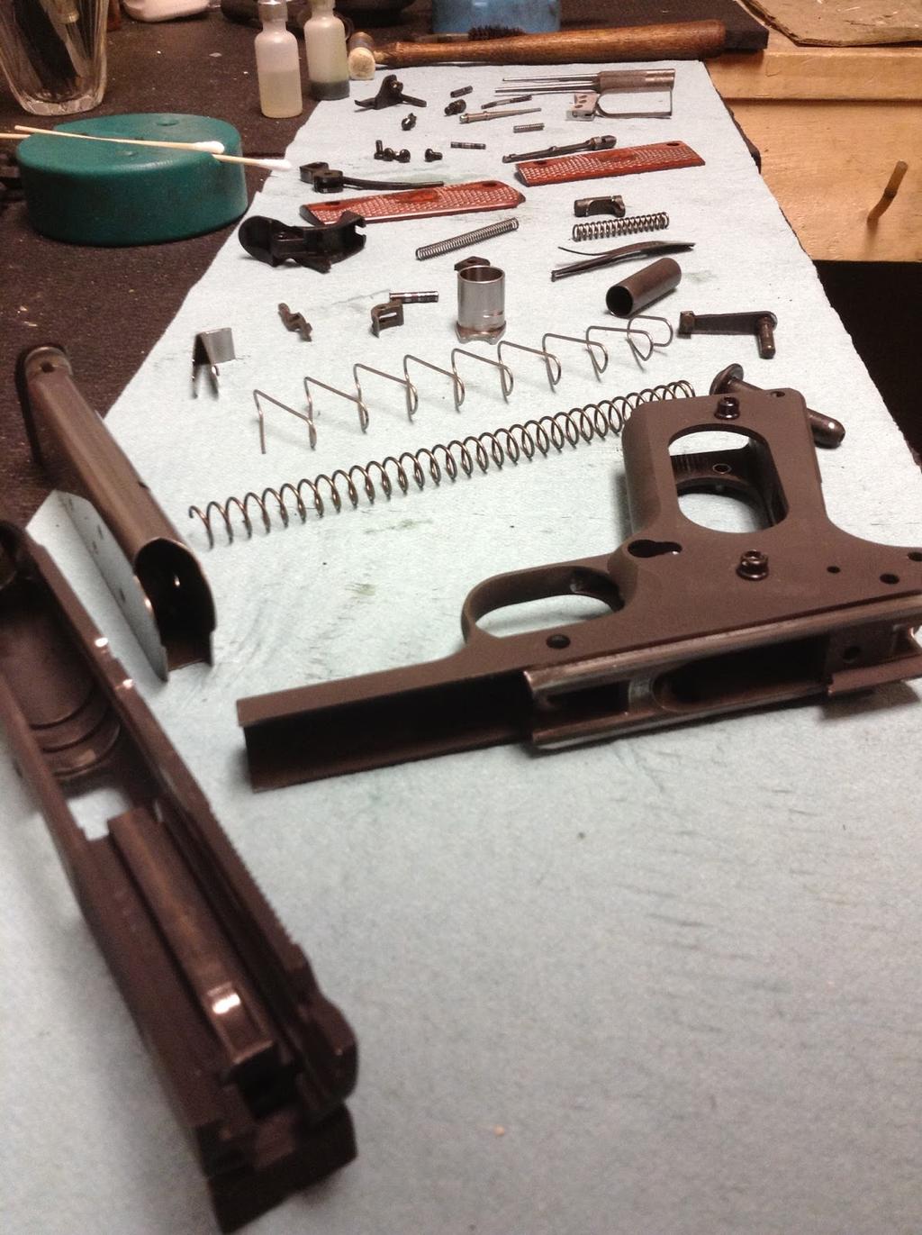 Cleaning and Inspection Cleaning and Inspection by a professional gunsmith is far from a basic field strip!