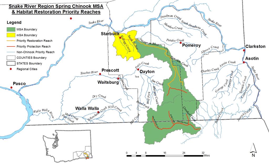 Version January, 2013 FIGURE 2- Snake River Region habitat restoration priority