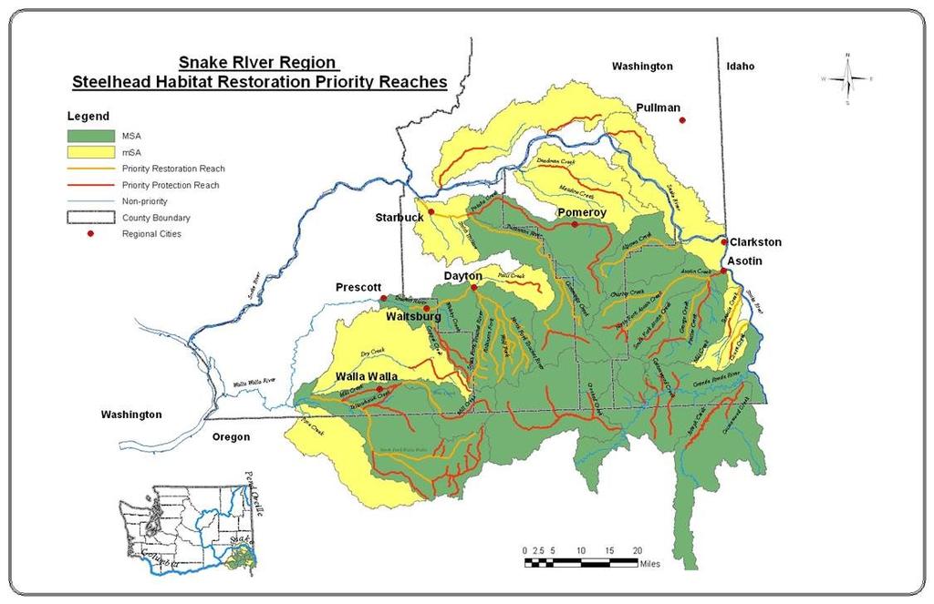 Version January, 2013 FIGURE 3- Snake River Region habitat restoration priority