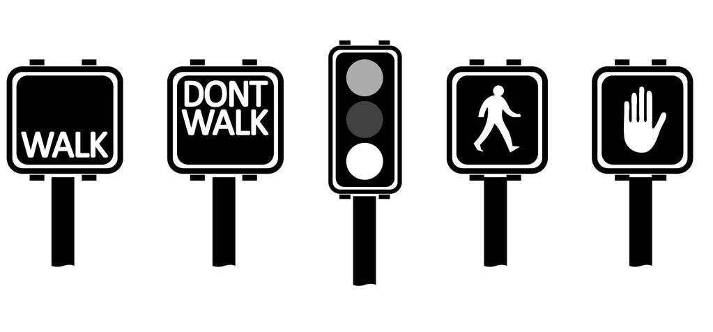 WalkSafe Vocabulary Flashcards Signals Lights that tell cars and people