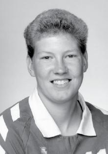 In 1986, she was selected as a Third-Team GTE Academic All-American. Wendy, an elementary education major, is Miami s all-time leader in solo blocks (108), attack percentage (.